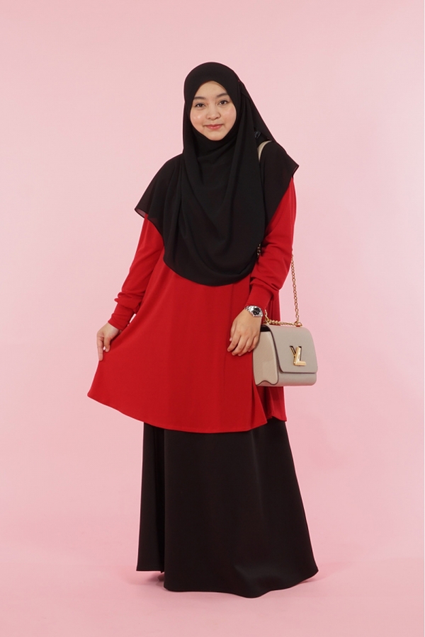 Luna Blouse - Merah Delima