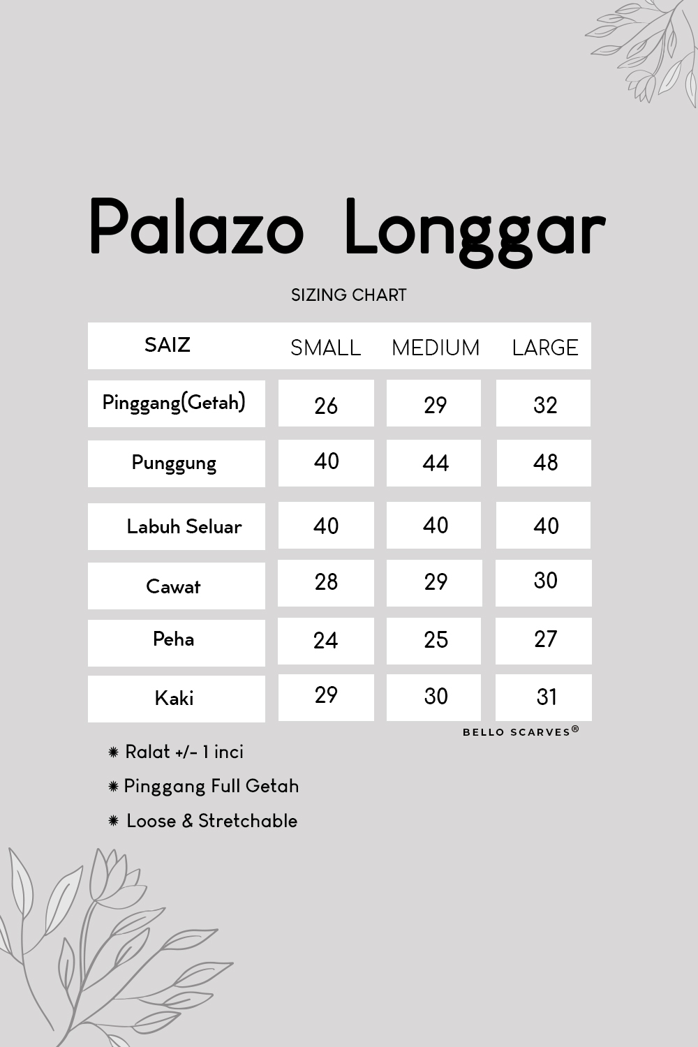 Palazo Longgar - Black