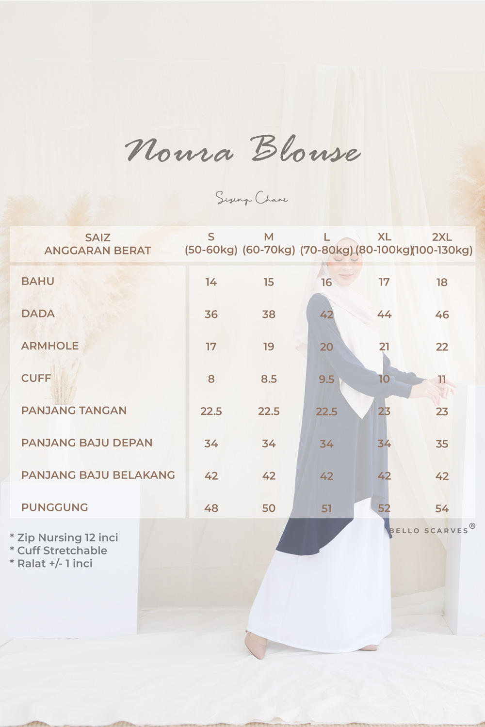 Noura Blouse - Soft Peach