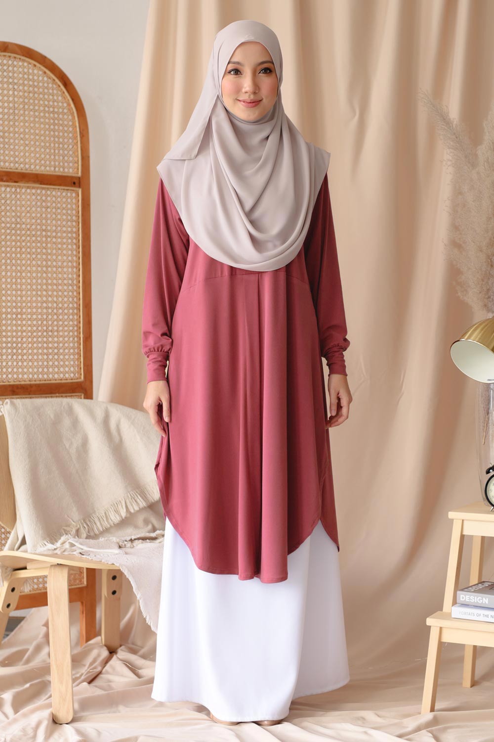 Fateeha Blouse - Coral